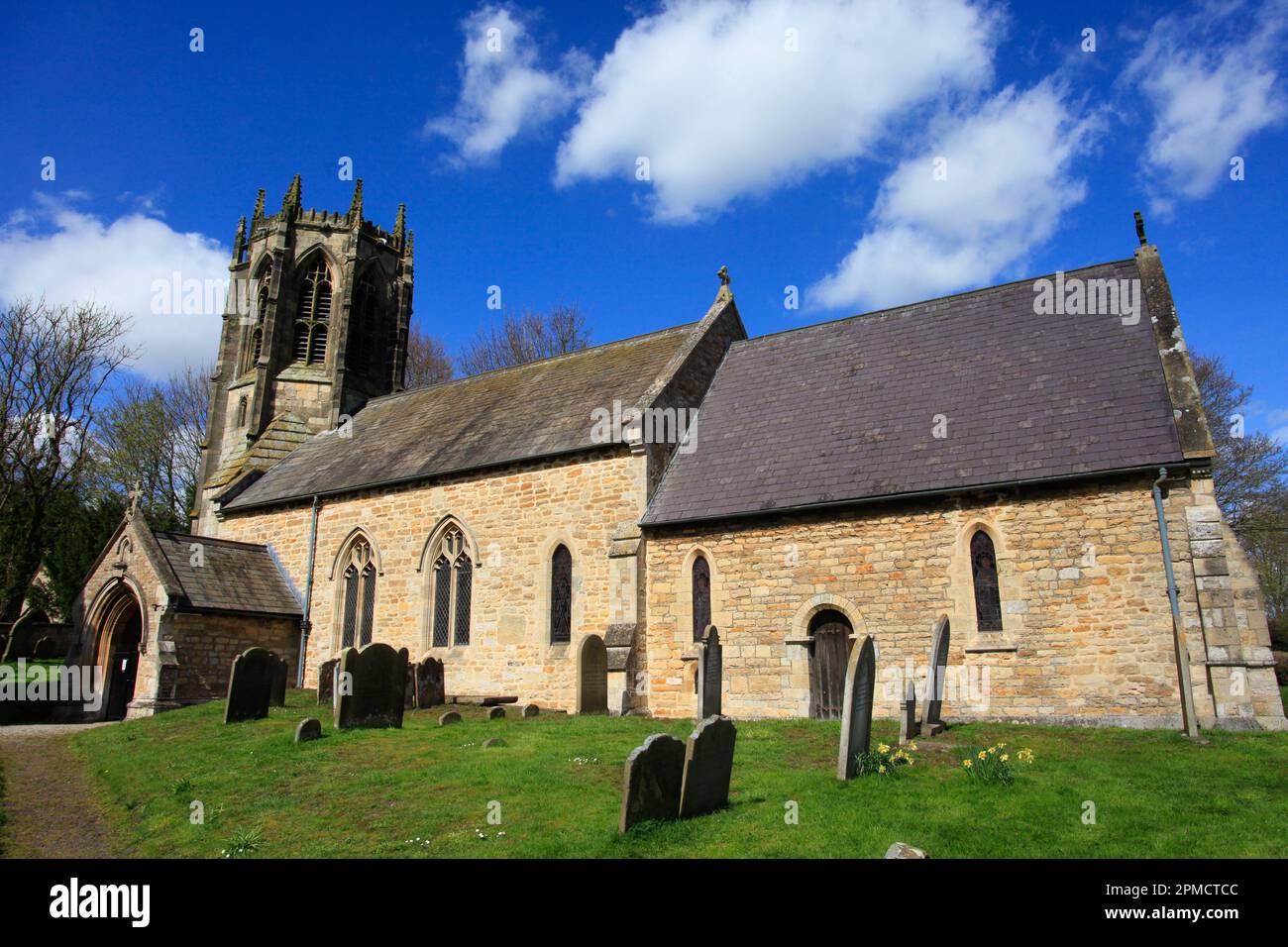 Ländliche englische Kirche All Saints Sancton East Yorkshire Stockfoto