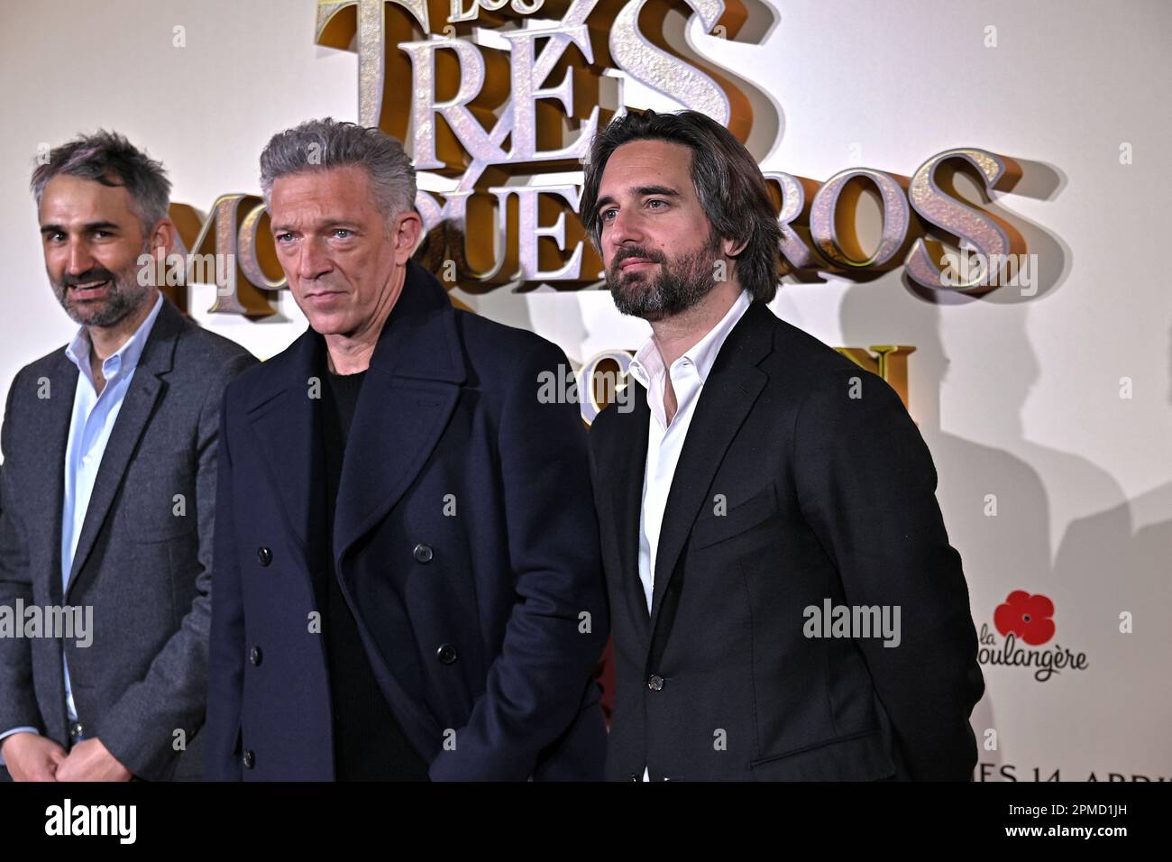 Martin Bourboulon, Vincent Cassel and Dimitri Rassam at the premiere of