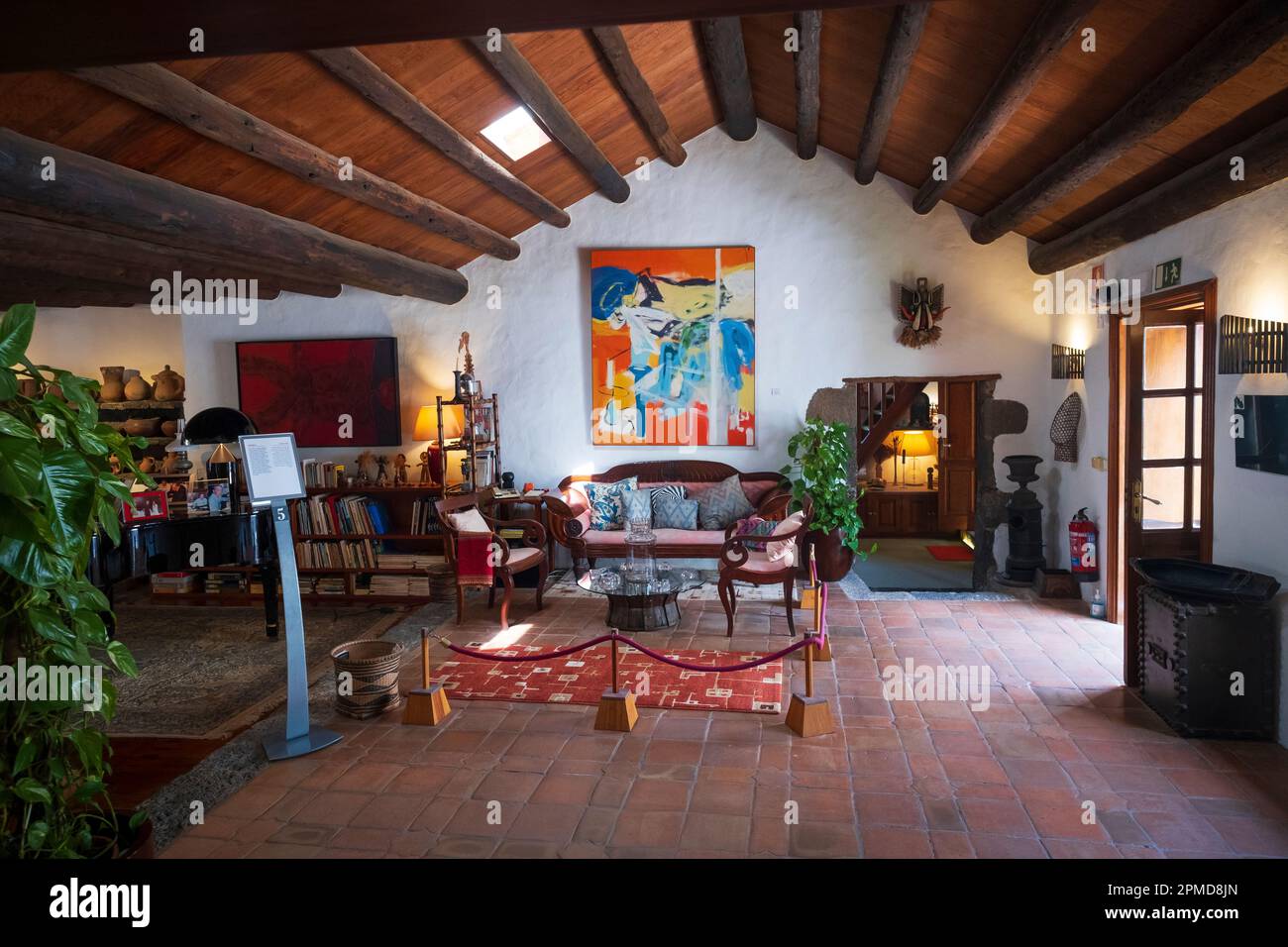 Haría, Lanzarote, Kanarische Inseln - das Innere der Heimat des spanischen Architekten César Manrique Stockfoto