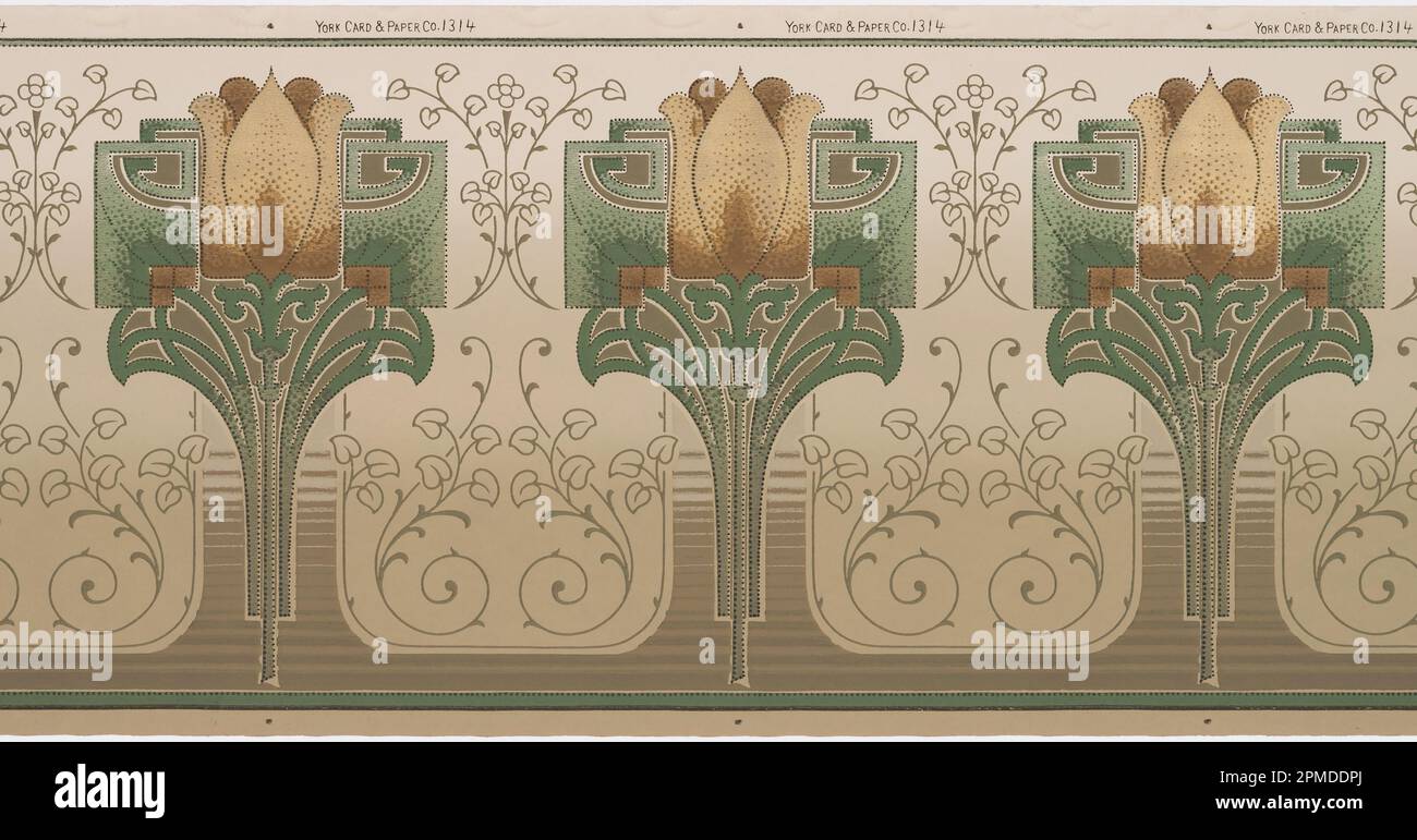 Frieze (USA); hergestellt von York Card & Paper Co.; maschinenbedrucktes Papier; 234 x 49,5 cm (92 1/8 x 19 1/2 Zoll) Stockfoto