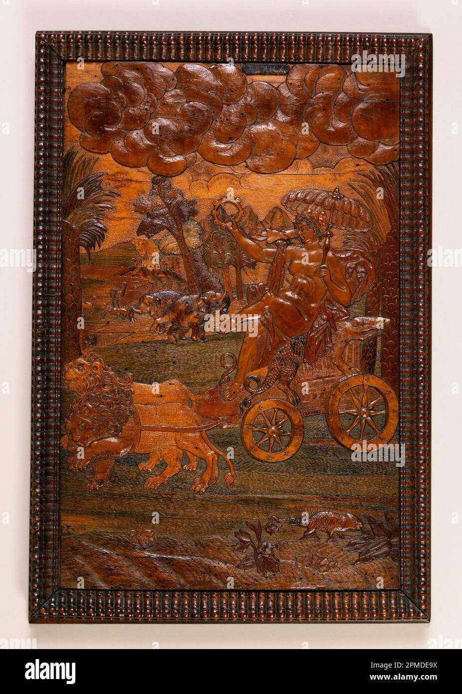 Abbildung des Afrikanischen Panels; nach Marten de Vos (Flämisch, 1532-1603), Julius Goltzius; Fruitwood Stockfoto