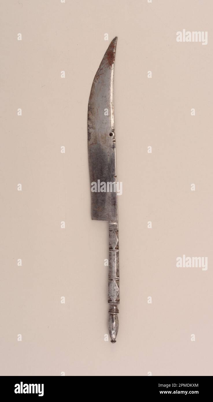 Messer (möglicherweise Algerien); Stahl; L x B: 24,8 x 2,2 cm (9 3/4 x 7/8 Zoll); Robert L. Metzenberg-Sammlung, Geschenk von Eleanor L. Metzenberg; 1985-103-23 Stockfoto