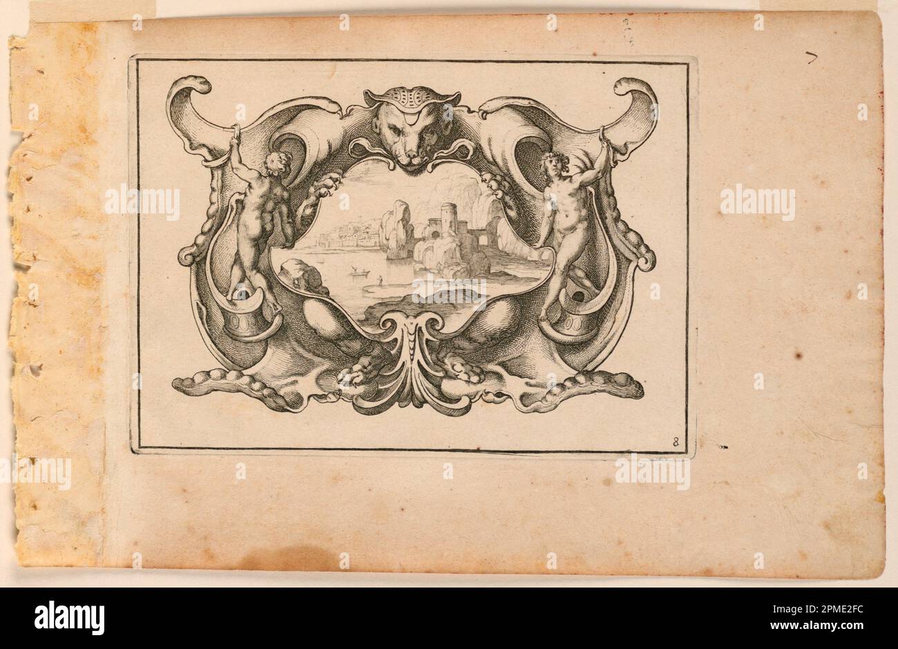 Print (Frankreich); hergestellt von Daniel Rabel (1578–1637); Ätzen, Tinte auf Papier; 7 9/16 x 11 5/8 Zoll (19,2 x 29,5 cm); 1945-70-34 Stockfoto