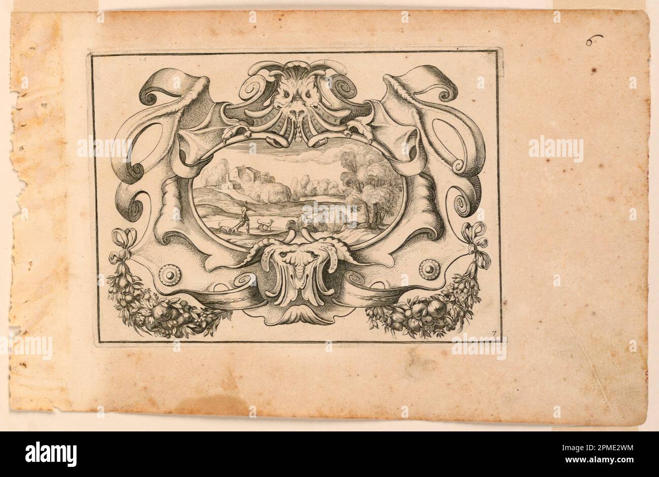 Print (Frankreich); hergestellt von Daniel Rabel (1578–1637); Ätzen auf weißem, liegendem Papier; 7 9/16 x 11 9/16 Zoll (19,2 x 29,4 cm); 1945-70-33 Stockfoto