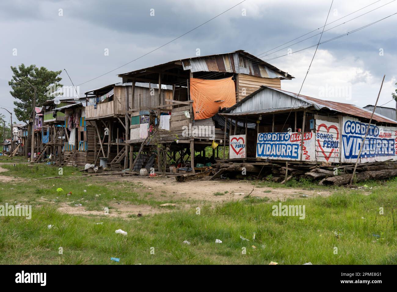 Belen in Iquitos, Peru, ist ein Tieflandgebiet extremer Armut Stockfoto