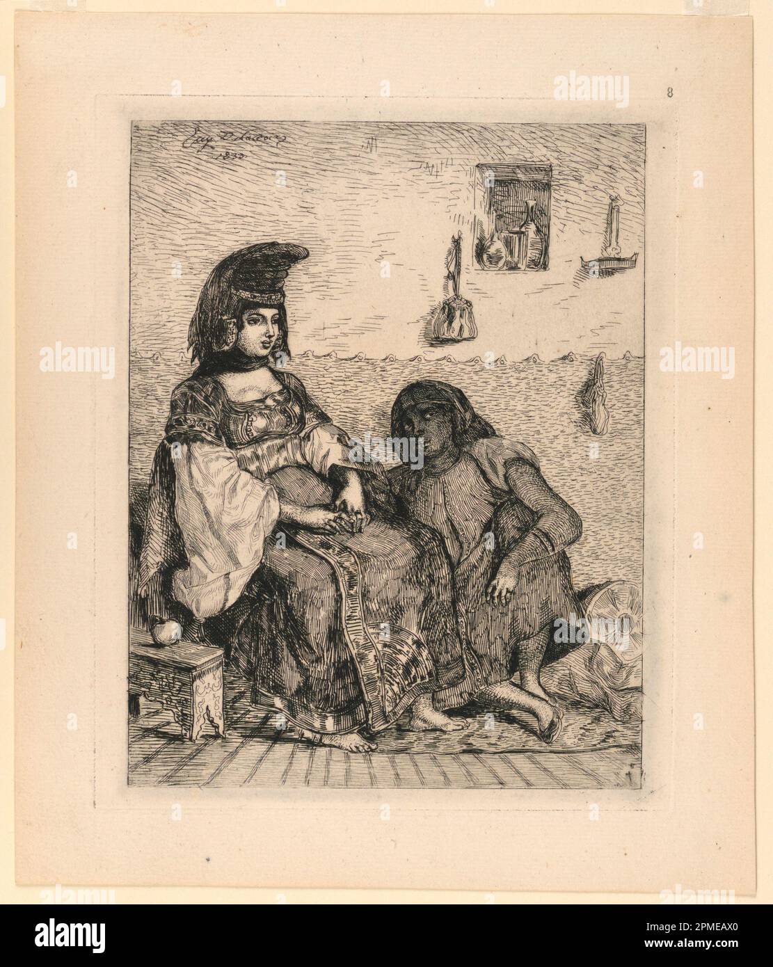 Print, Eine jüdische Frau aus Algier; Frankreich; Ätzen auf Papier; 26,3 x 22,2 cm (10 3/8 x 8 3/4 Zoll); 1896-31-99 Stockfoto