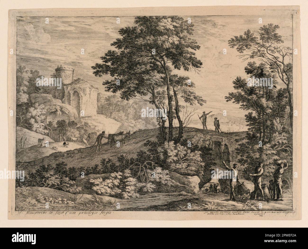 Printmedien, die Brücke unter der Straße; Frankreich; Ätzen auf Papier; 19,1 x 26,7 cm (7 1/2 x 10 1/2 Zoll); 1896-31-36 Stockfoto