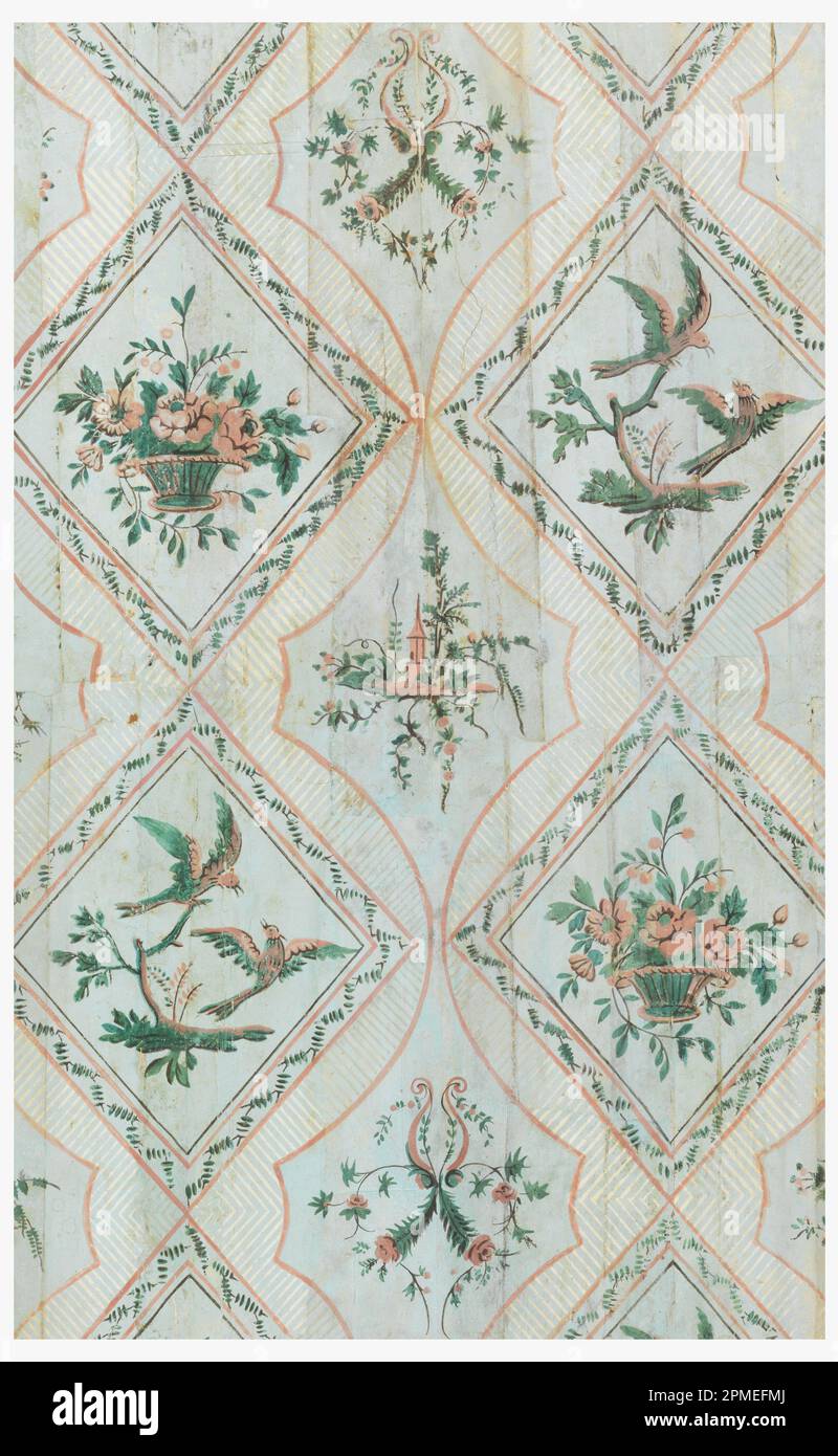 Seitenwand (Frankreich); Blockdruck, handgefertigtes Papier; 69 x 43 cm (27 3/16 x 16 15/16 Zoll) Stockfoto