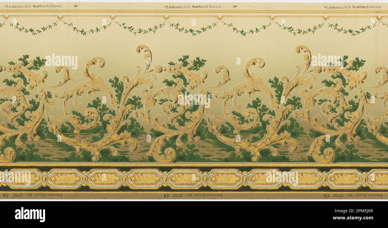 Frieze (USA); vertrieben von Maxwell & Co., S.A. (USA); maschinenbedrucktes Papier; 234,5 x 49 cm (92 5/16 x 19 5/16 Zoll) Stockfoto