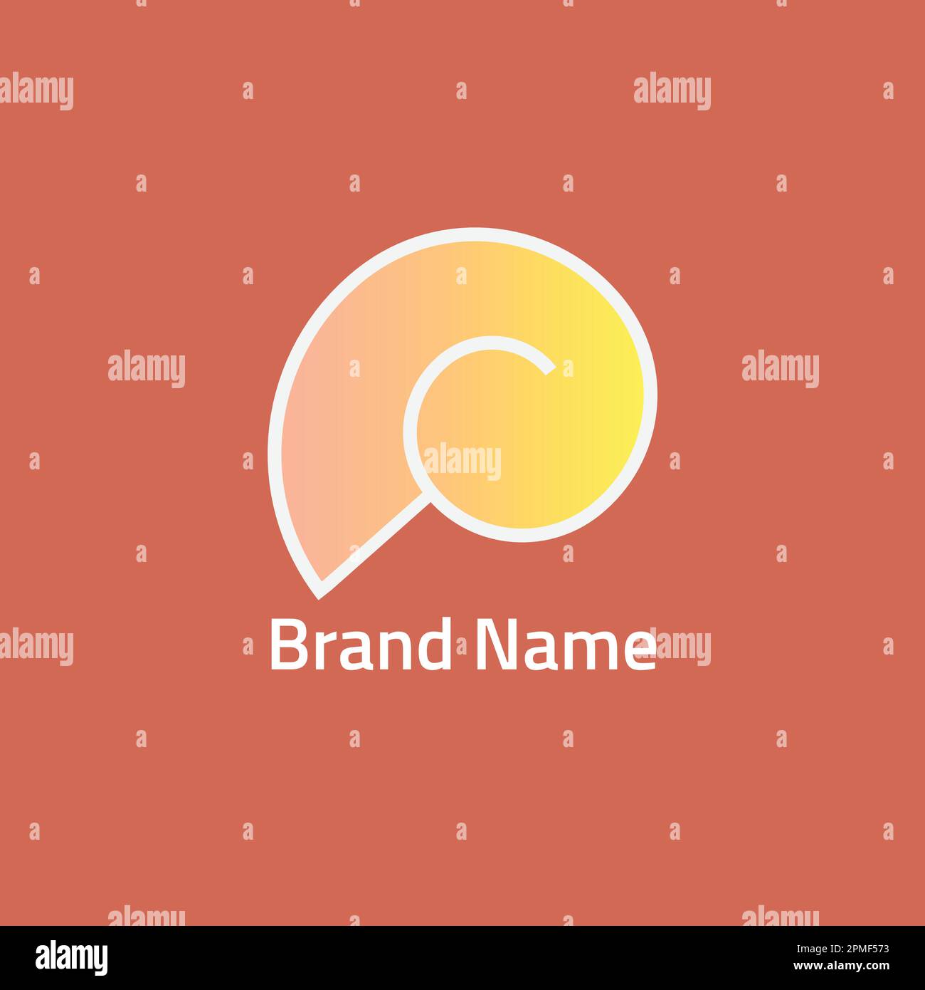 Schneckenmuschel-Logo mit moderner Farbabstufung. Stock Vektor