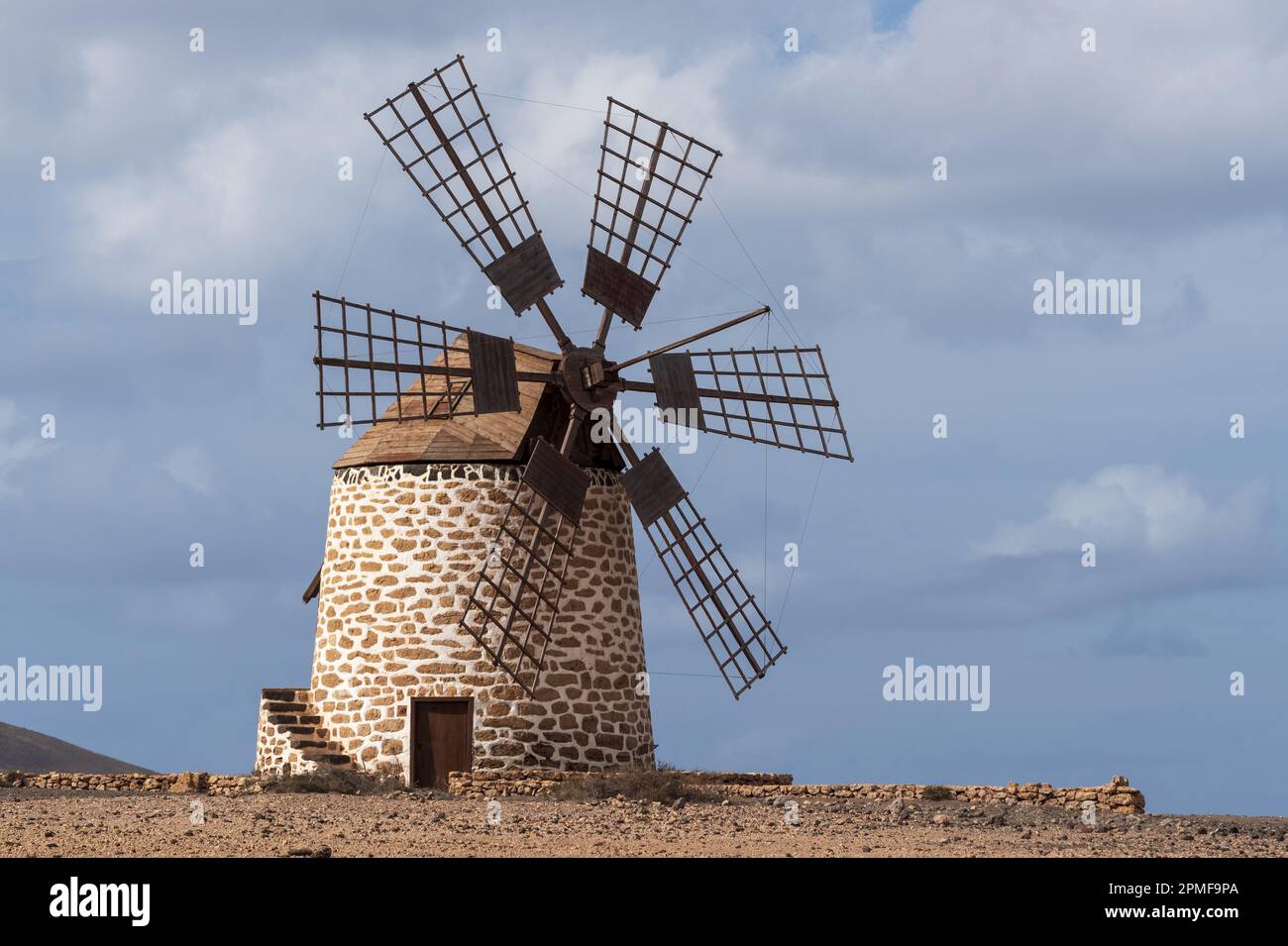 Spanien, Kanarische Inseln, Fuerteventura, Puerto del Rosario, Molino de Tefia, Tefia Windmühle Stockfoto