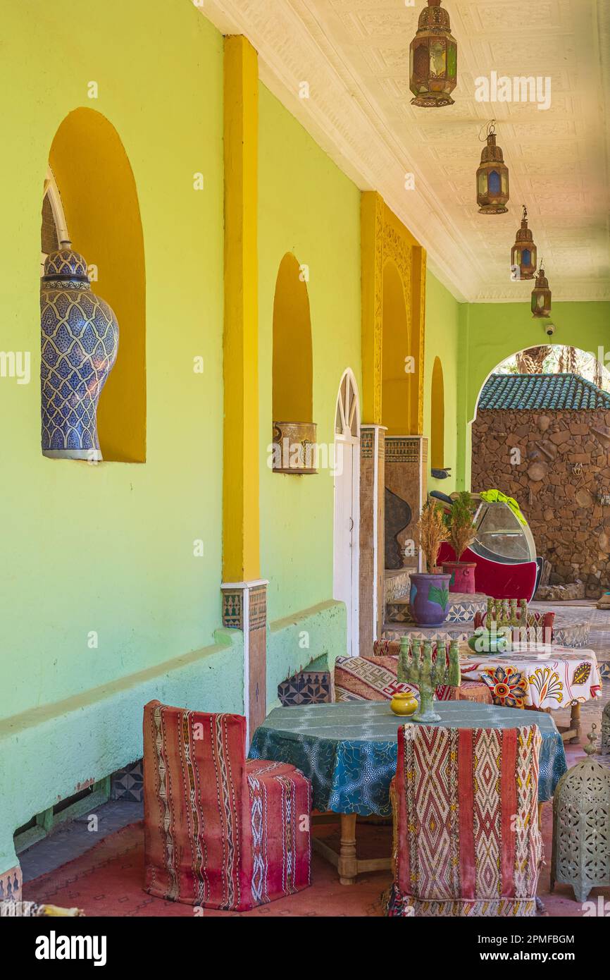 Marokko, Zagora, Hotel Kasbah Asmaa Zagora Stockfoto