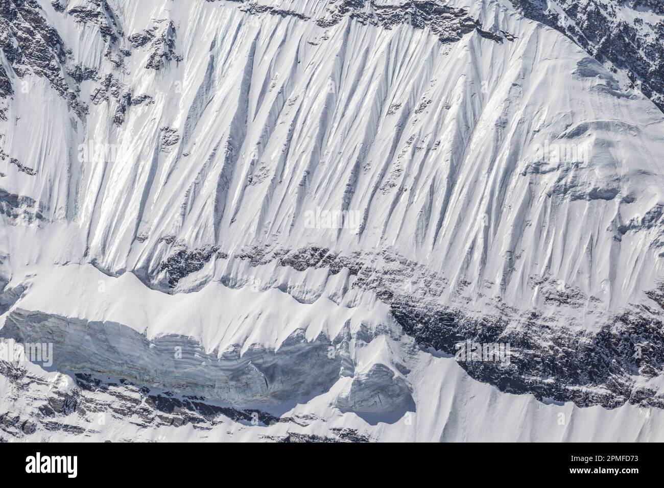 Nepal, Annapurna Conservation Area Project, hängender Gletscher Stockfoto