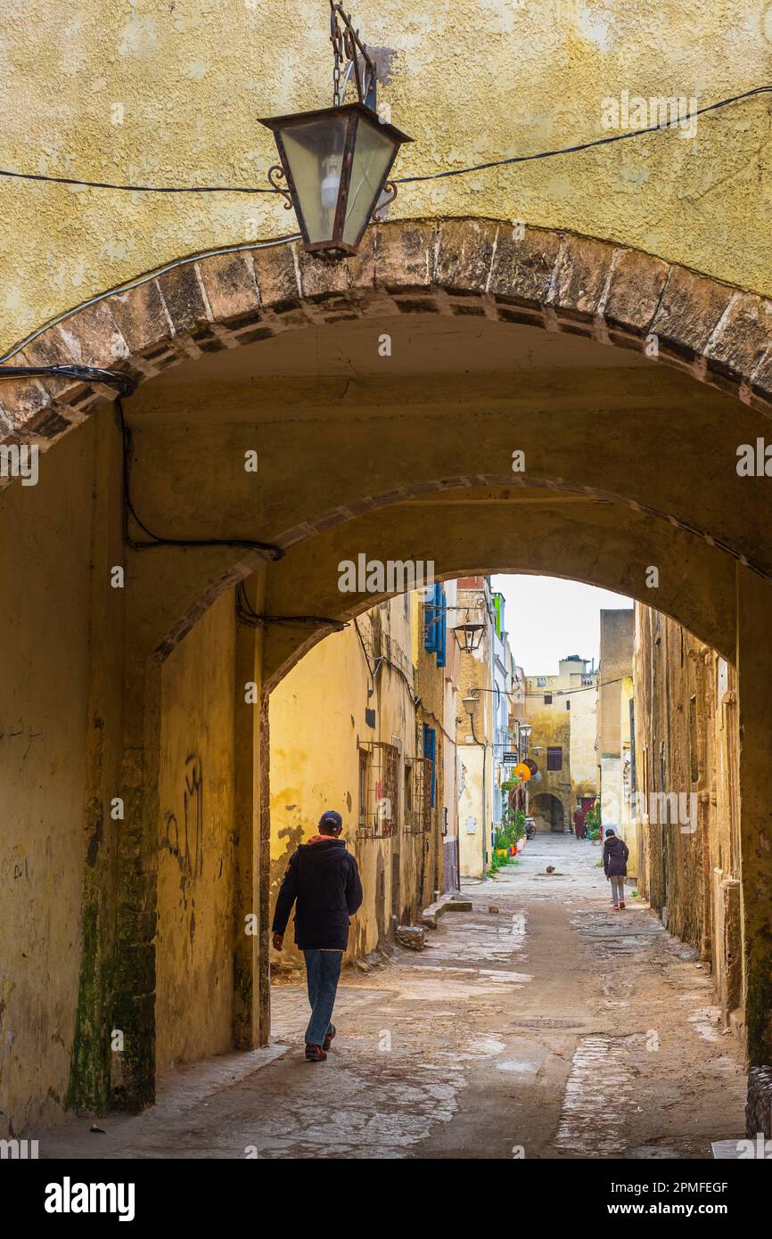 Marokko, El Jadida, die portugiesische Festungsstadt Mazagan, die zum UNESCO-Weltkulturerbe gehört und von den Portugiesen zu Beginn des 16. Jahrhunderts erbaut wurde Stockfoto