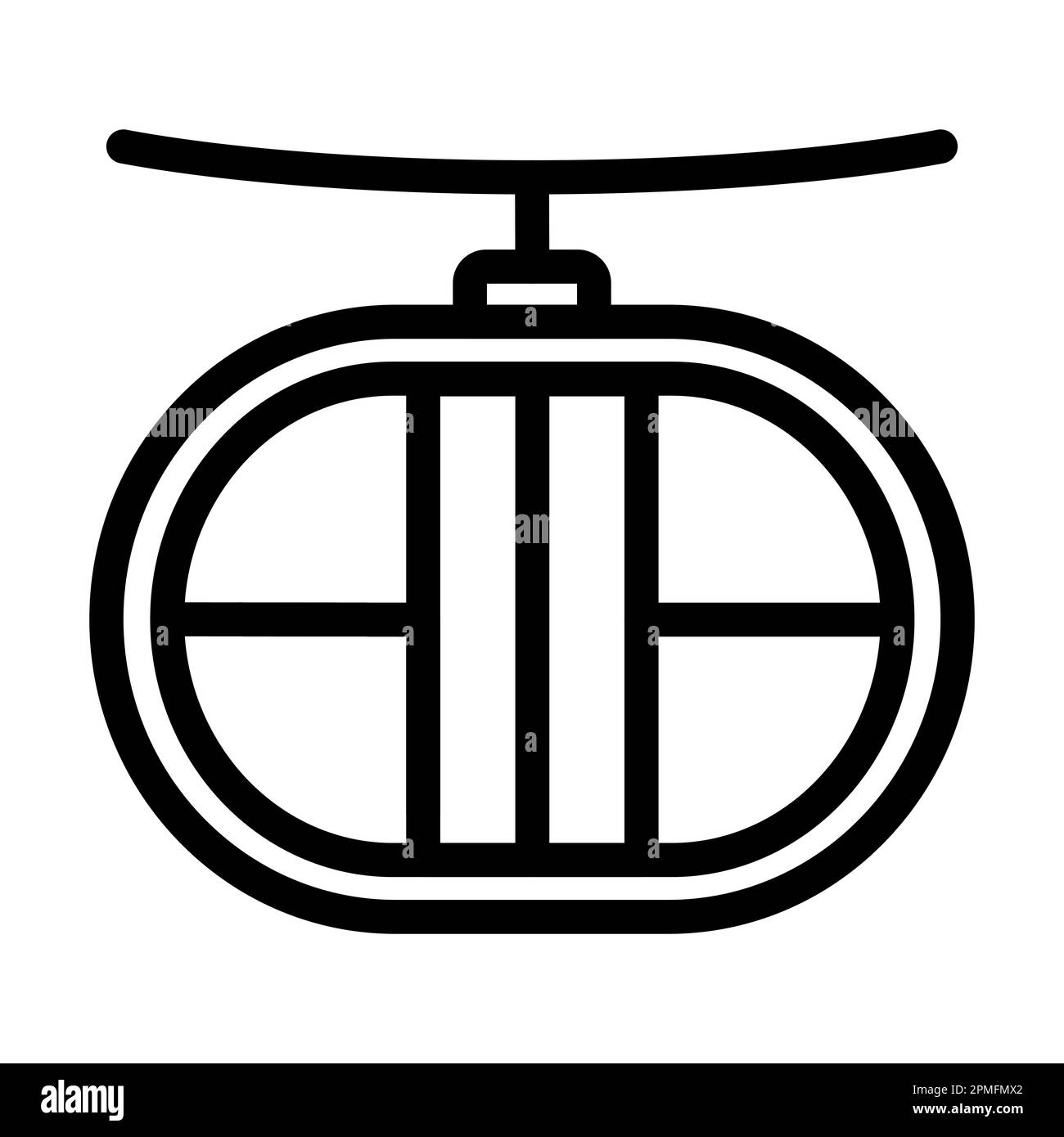 Skilift Vector Thick Line Symbol Für Den Privaten Und Gewerblichen Gebrauch. Stockfoto
