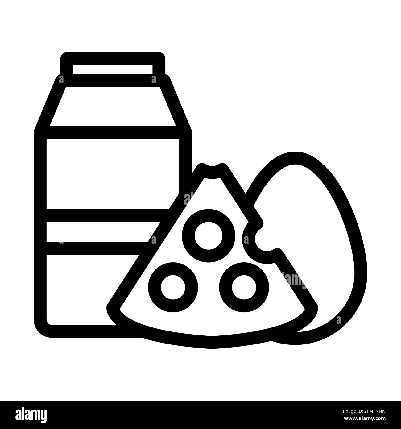 Dickliniensymbol Für Milchprodukte Für Den Privaten Und Gewerblichen Gebrauch. Stockfoto