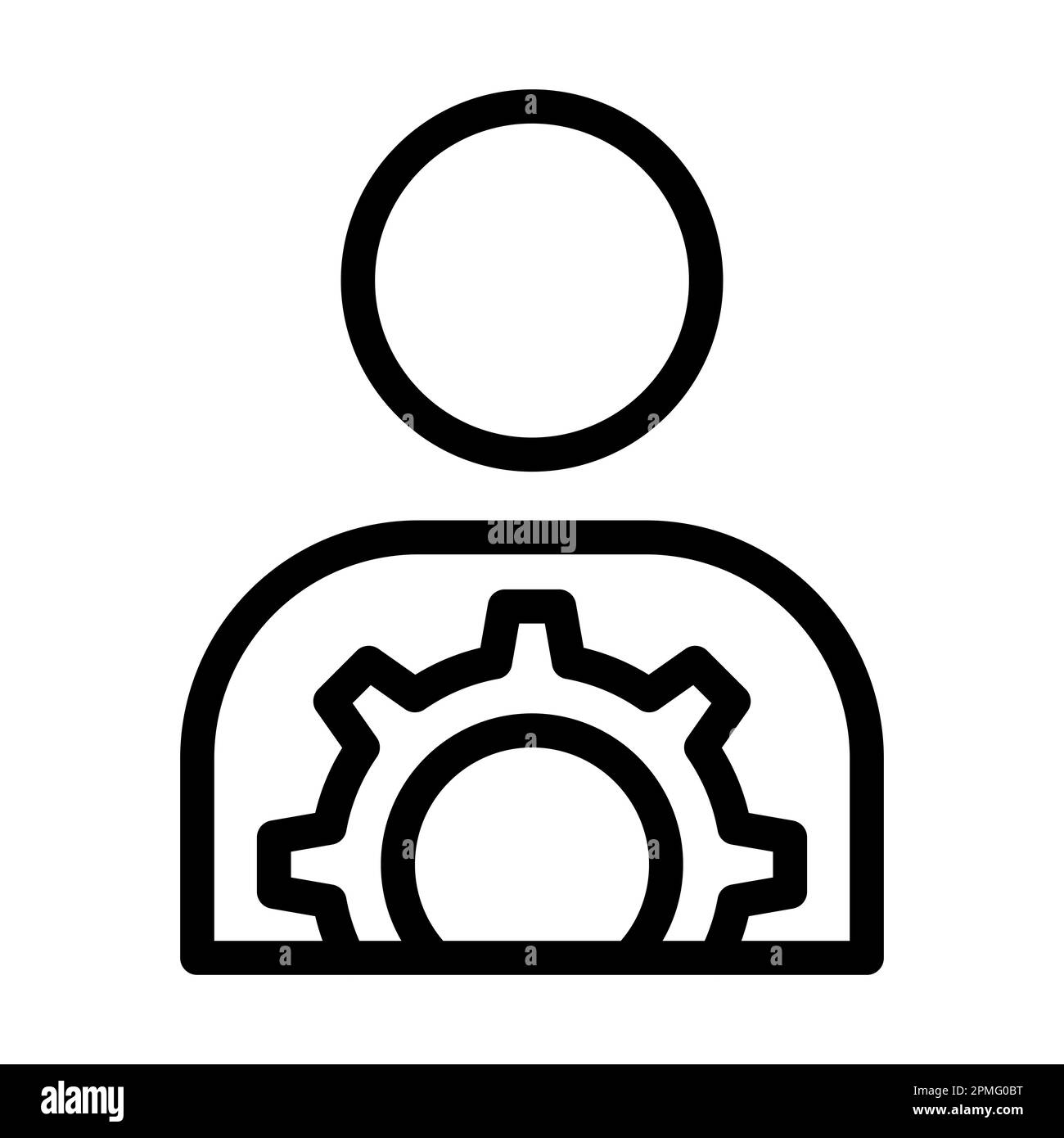 Management Vector Thick Line-Symbol Für Den Persönlichen Und Gewerblichen Gebrauch. Stockfoto