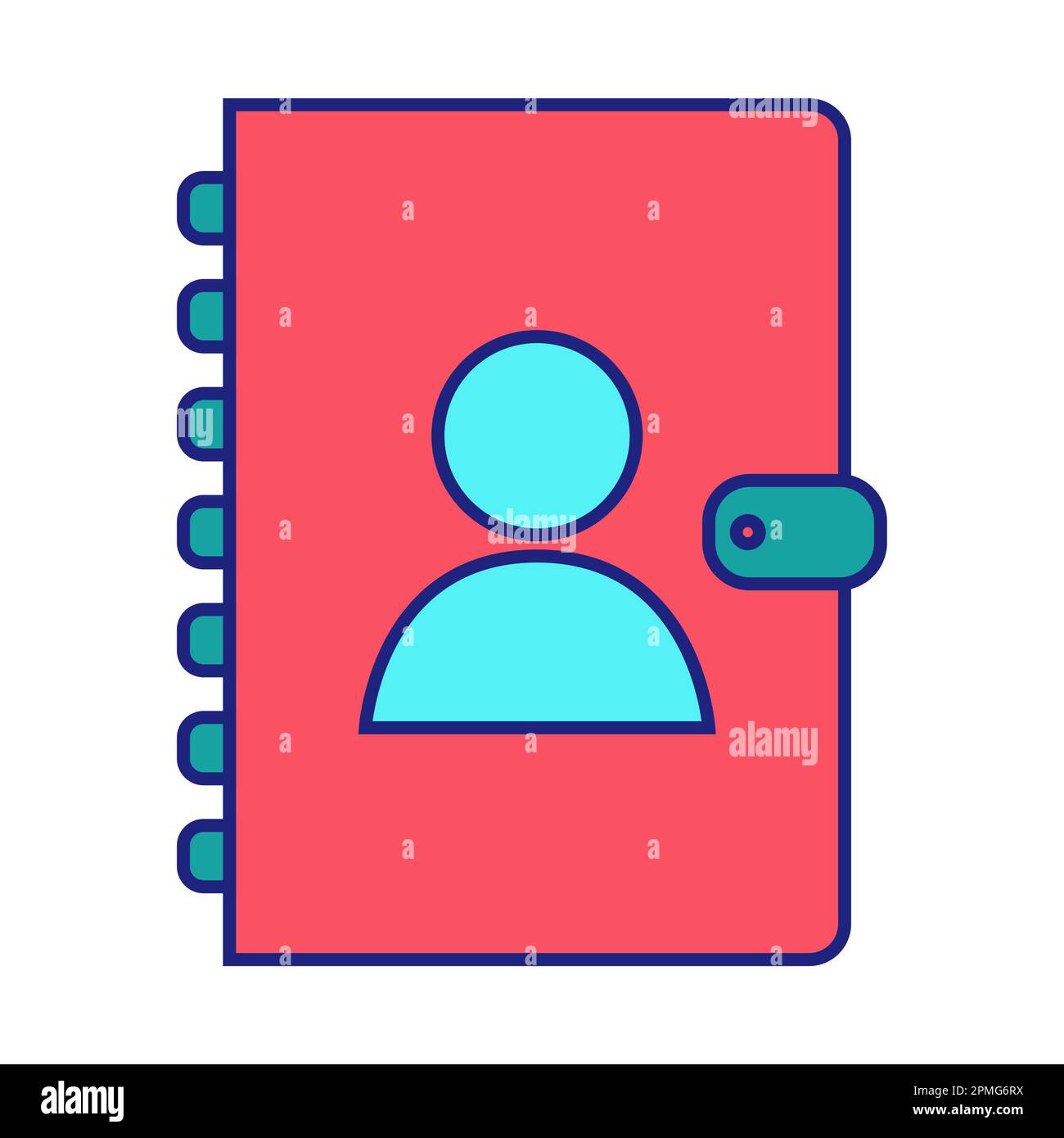 Telefonbuchsymbol Flacher Designvektor Stock Vektor