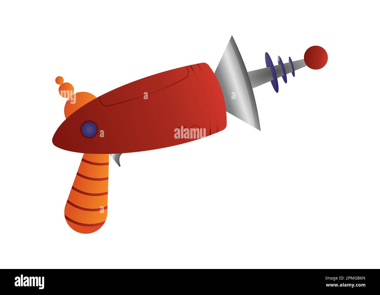 Alien-Waffe-Clipart-Vektor-Illustration isoliert auf weißer background.jpg Stock Vektor