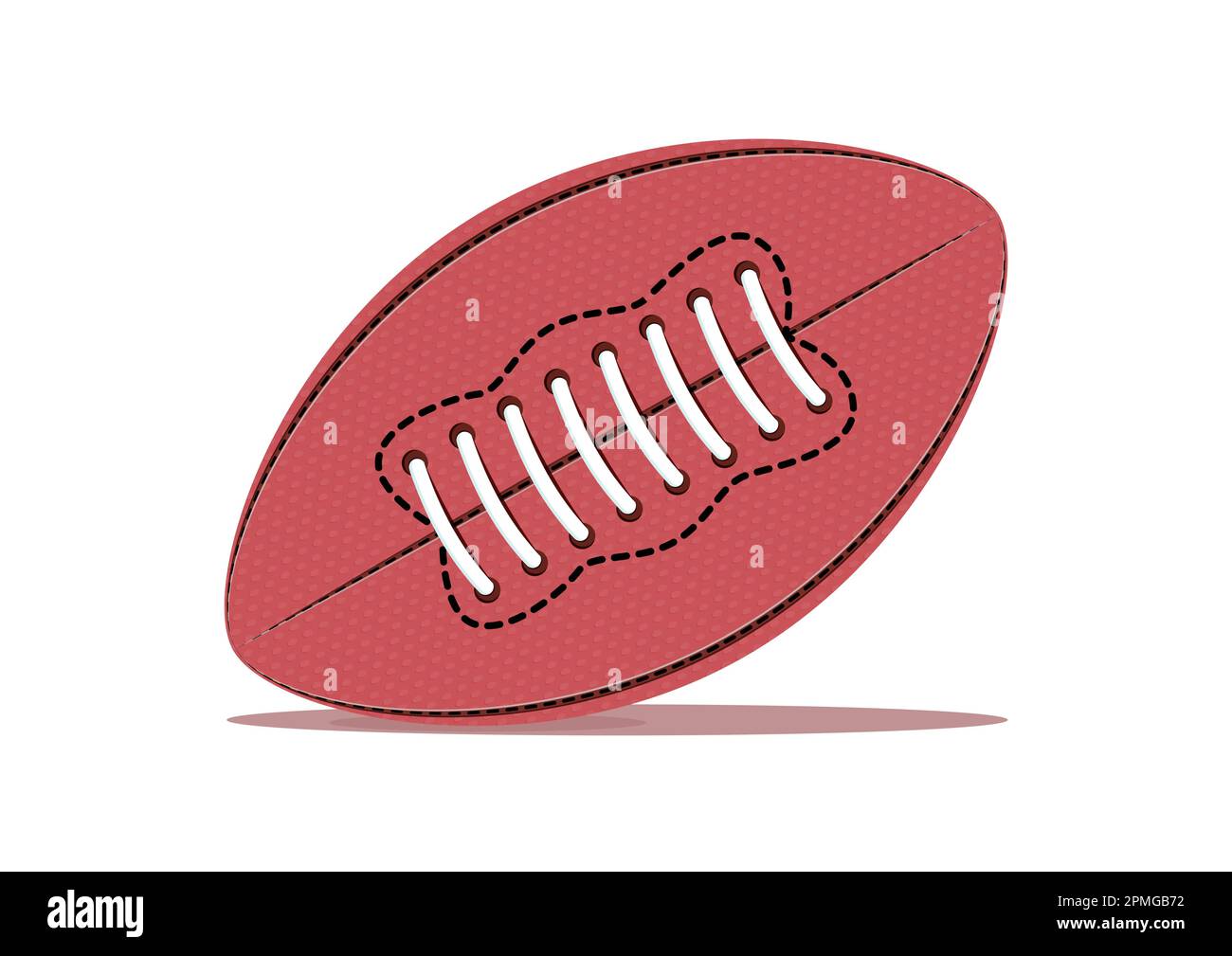 American Football Ball oder Rugby Ball Clipart Vektor auf weißem Hintergrund Stock Vektor