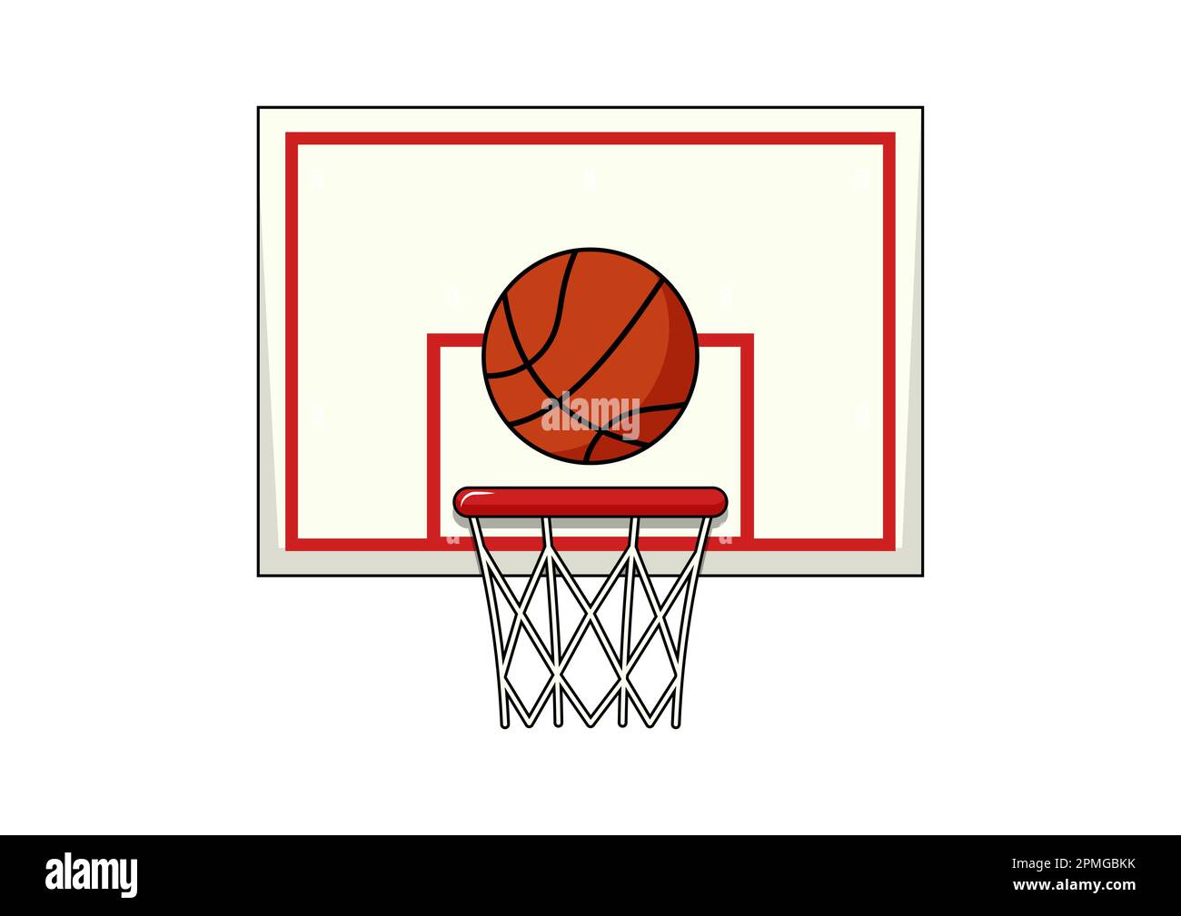 Basketball Clipart Vector Flat Design isoliert auf weißem Hintergrund Stock Vektor