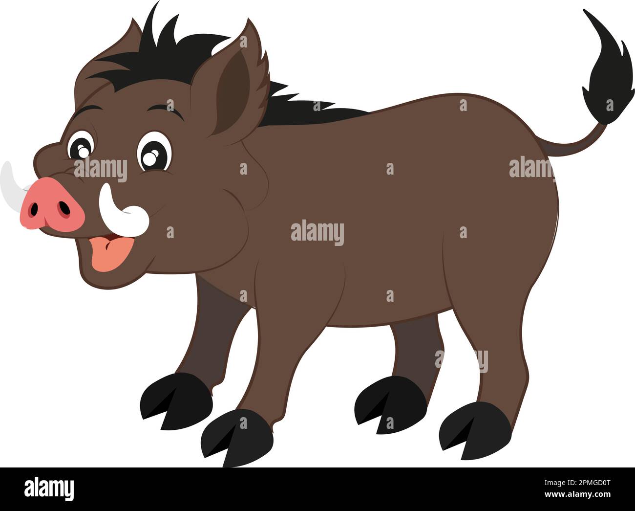 Cartoon-Vektor Wildschwein Stock Vektor