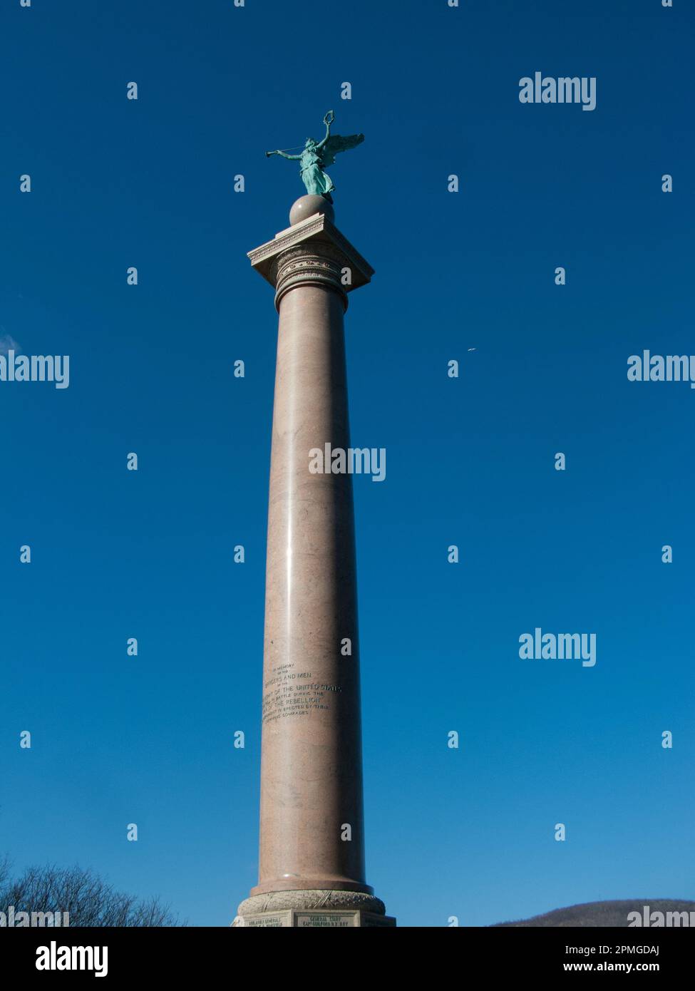 Battle Monument, West Point Military Academy, entworfen von Stanford White mit einer Statue von Frederick MacMonnies Stockfoto