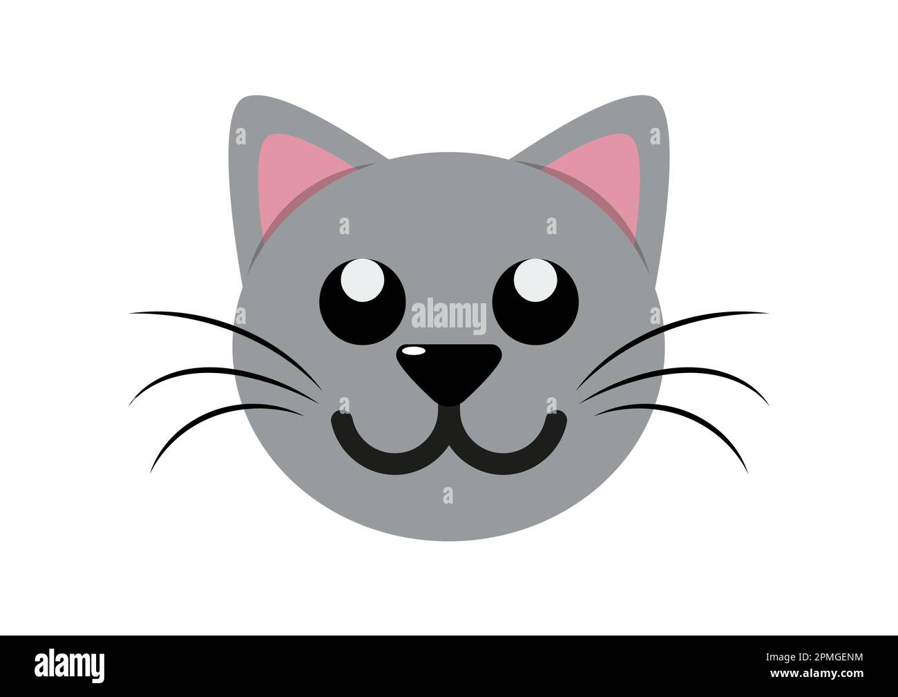 Symbol Für Katzenkopf. KatzenkopfClipart Isoliert Auf Weißem