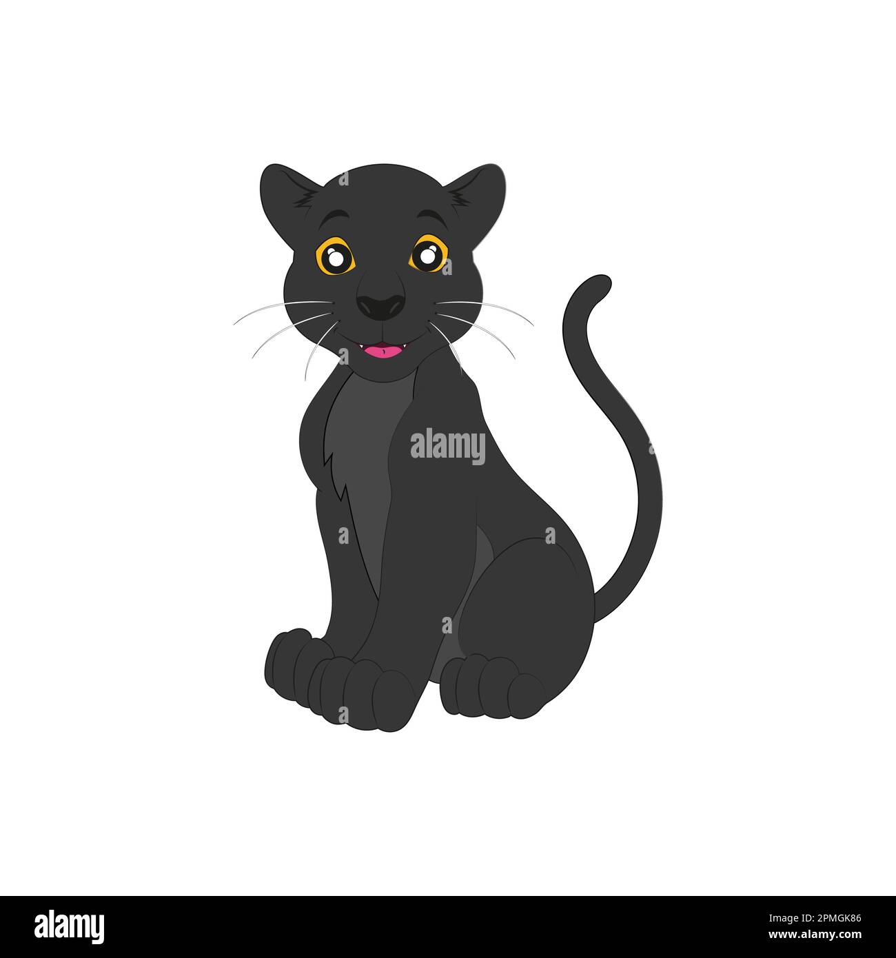 Zeichentrickzeichenvektor „Black Panther“ Stock Vektor