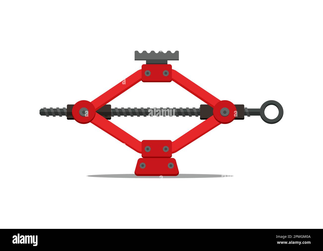Power Jack-Screw-Symbol Flache Ausführung Isoliert Auf Weißem Hintergrund. Vector Power Jack-Screw Stock Vektor