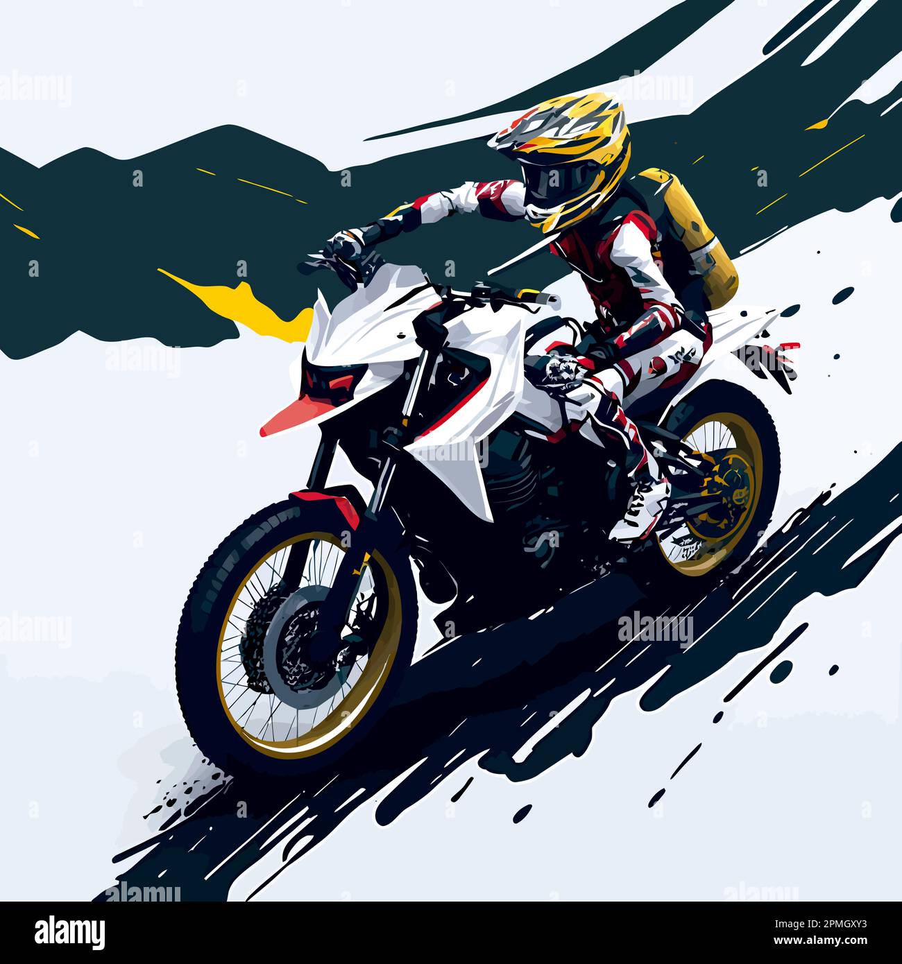 club-Motorrad-Rennsport extreme Illustration Stockfoto