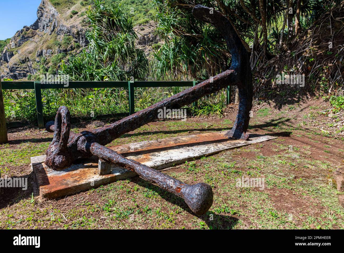 Anker der Bounty, Pitcairn Island, British Overseas Territory, Südpazifik, Pazifik Stockfoto