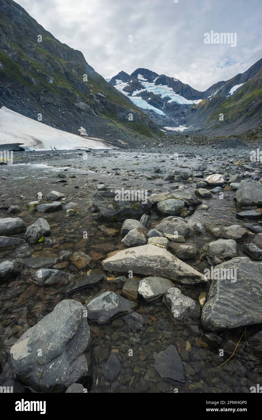 Byron Glacier, Kenai-Halbinsel, Alaska, Vereinigte Staaten von Amerika, Nordamerika Stockfoto