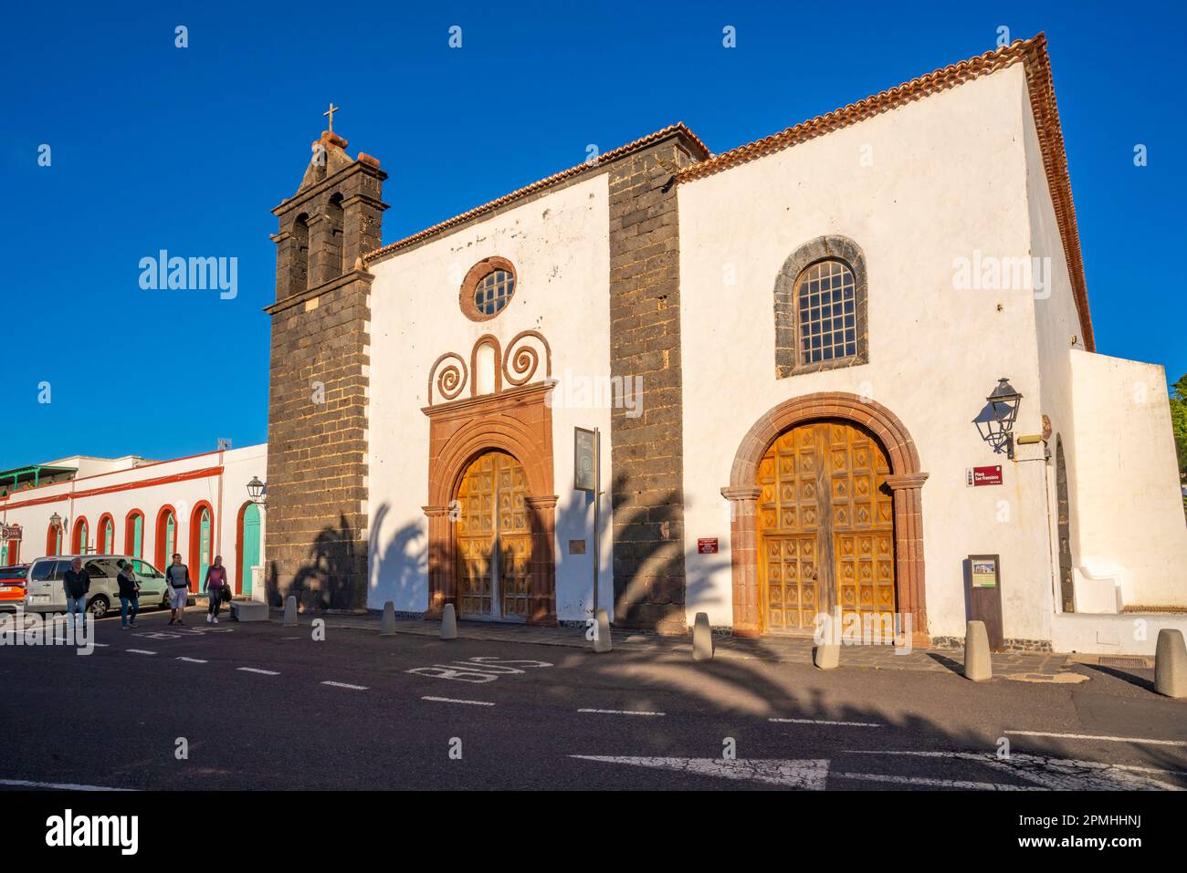 Blick auf Convento de San Francisco, Teguise, Lanzarote, Las Palmas, Kanarische Inseln, Spanien, Atlantik, Europa Stockfoto
