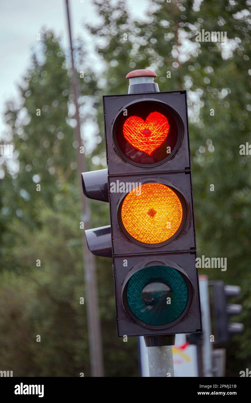 Ampel, Akureyri, Island Stockfoto