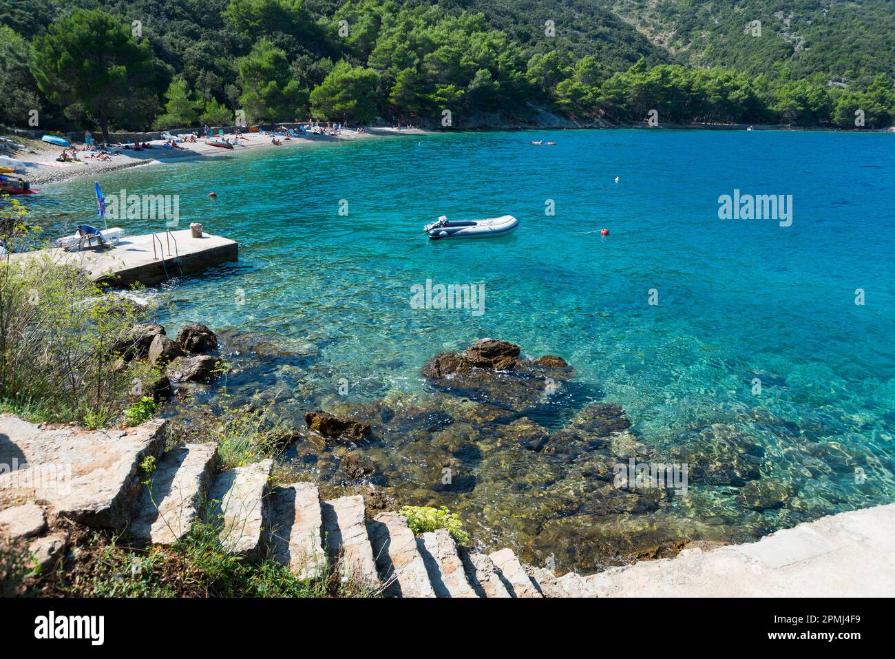 Sea, Valun, Insel Cres, Kvarner Golf Bay, Kroatien Stockfoto