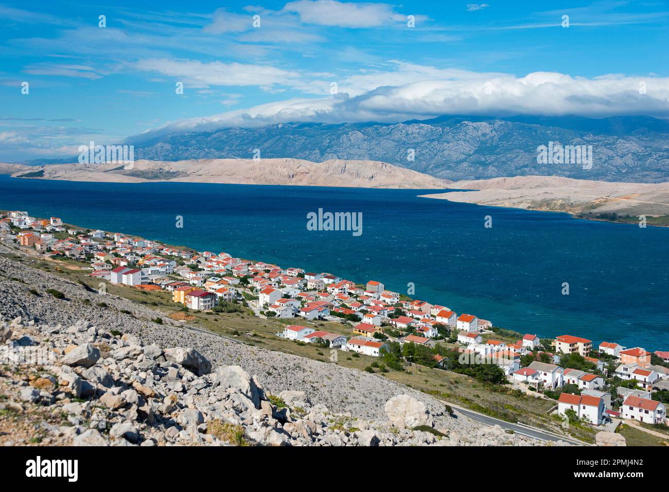 Pag, Insel Pag, Dalmatien, Kroatien Stockfoto