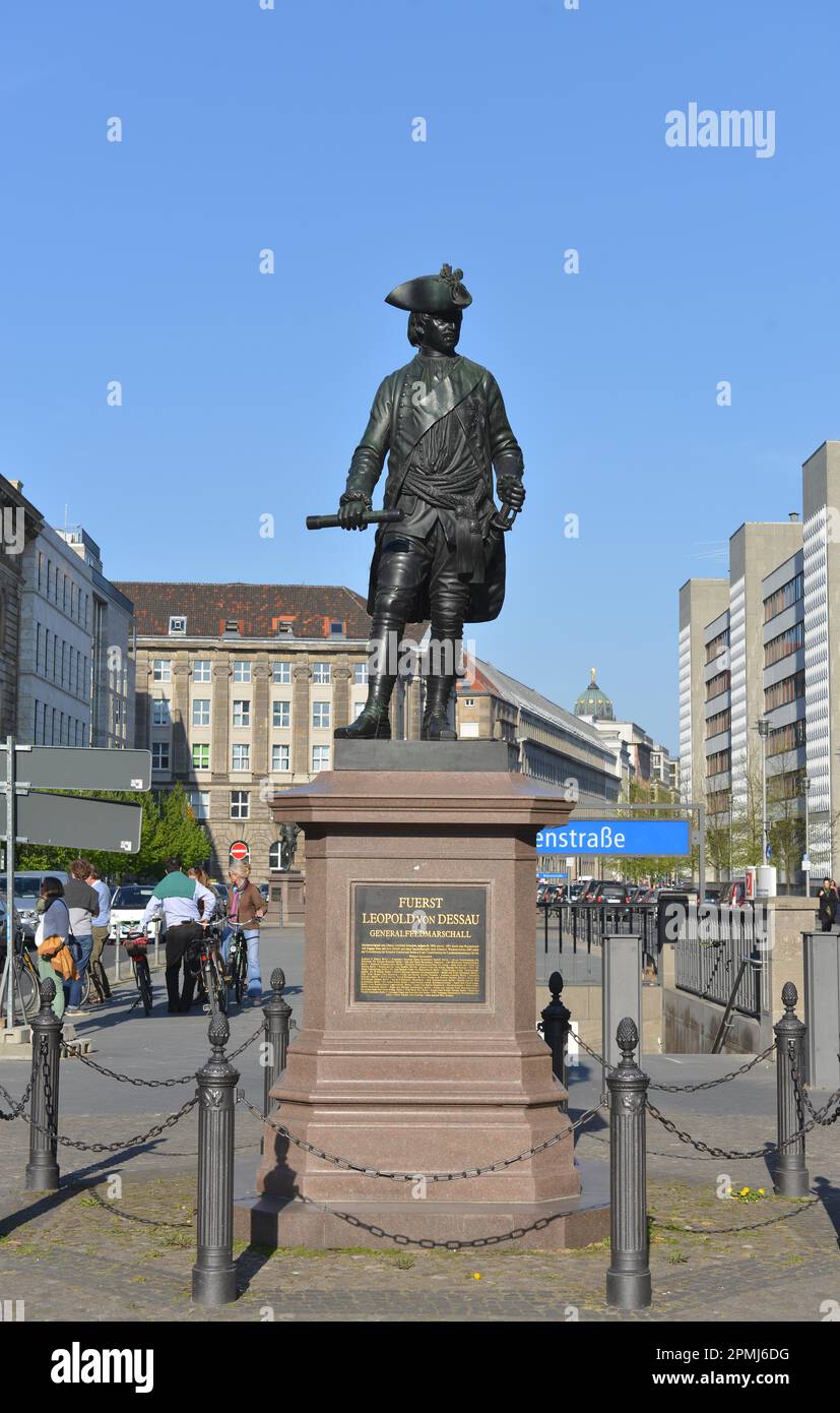 Statue, Prinz Leopold von Dessau, Ziethenplatz, Mitte, Berlin, Deutschland Stockfoto