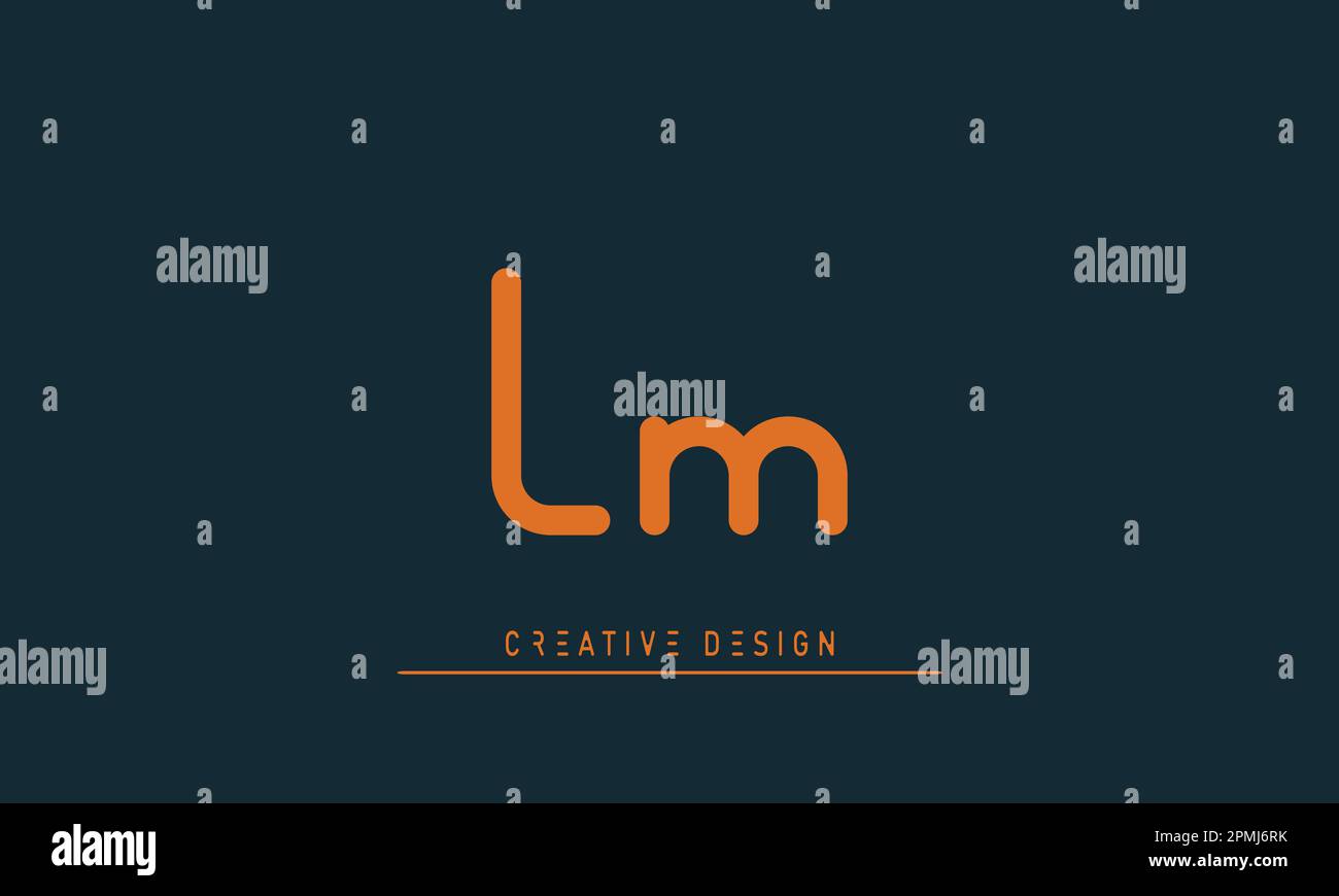 Alphabet Buchstaben Initialen Monogramm Logo LM , ML Stock Vektor