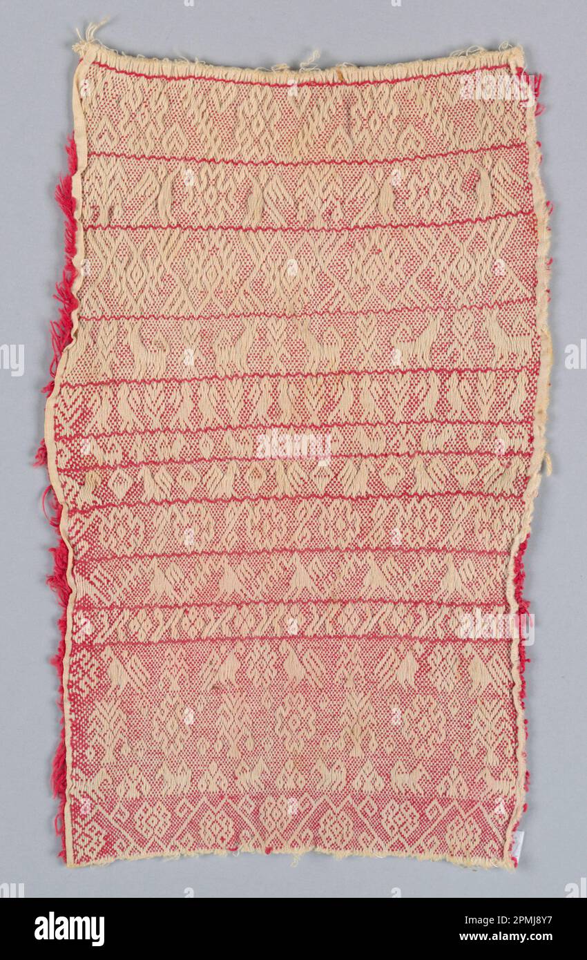 Probenehmer (Mexiko); Baumwolle; Warp x Weft: 26,7 x 14,6 cm (10 1/2 x 5 3/4 Zoll); Bequest von Gertrude M. Oppenheimer; 1981-28-389 Stockfoto