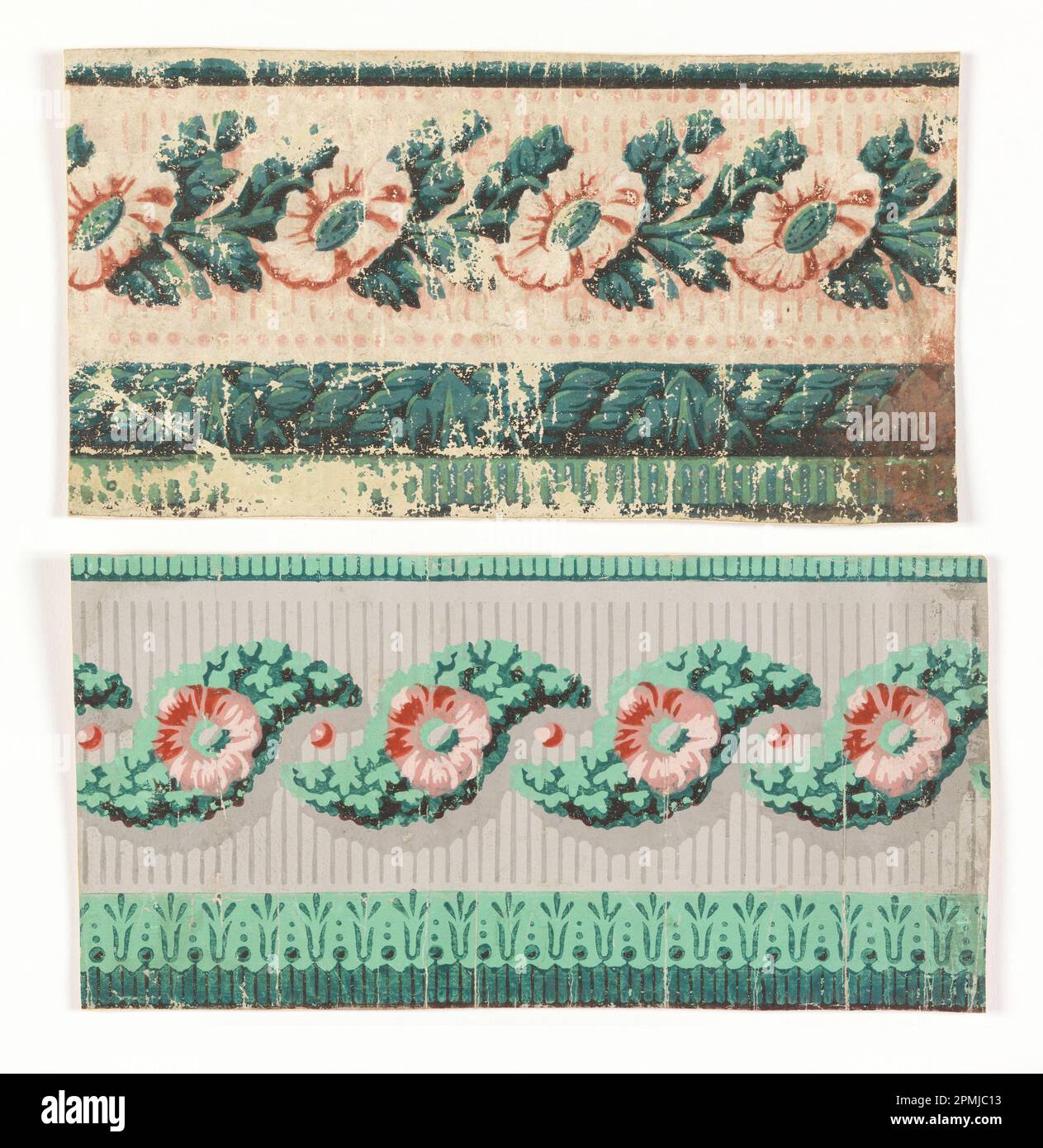 Rand (Frankreich); Blockdruck auf handgefertigtem Papier; 23 x 12 cm (9 1/16 x 4 3/4 Zoll) Stockfoto