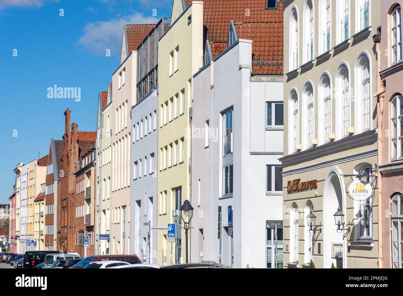 Historische Gebäude in der Altstadt, Fischstraße, Lübeck, Schleswig-Holstein, Bundesrepublik Deutschland Stockfoto