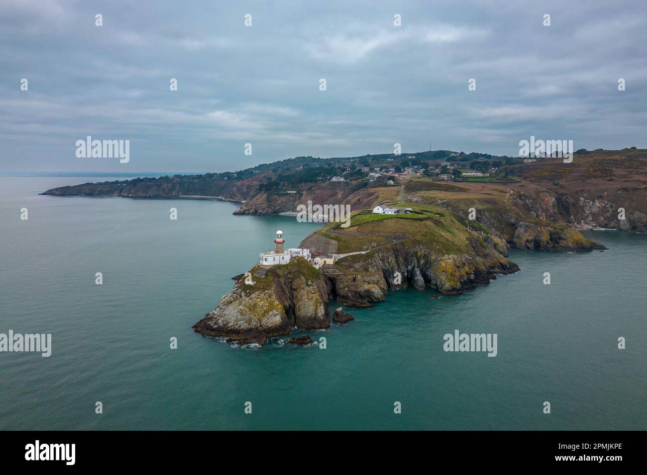 Baily Leuchtturm bei Howth Head Stockfoto