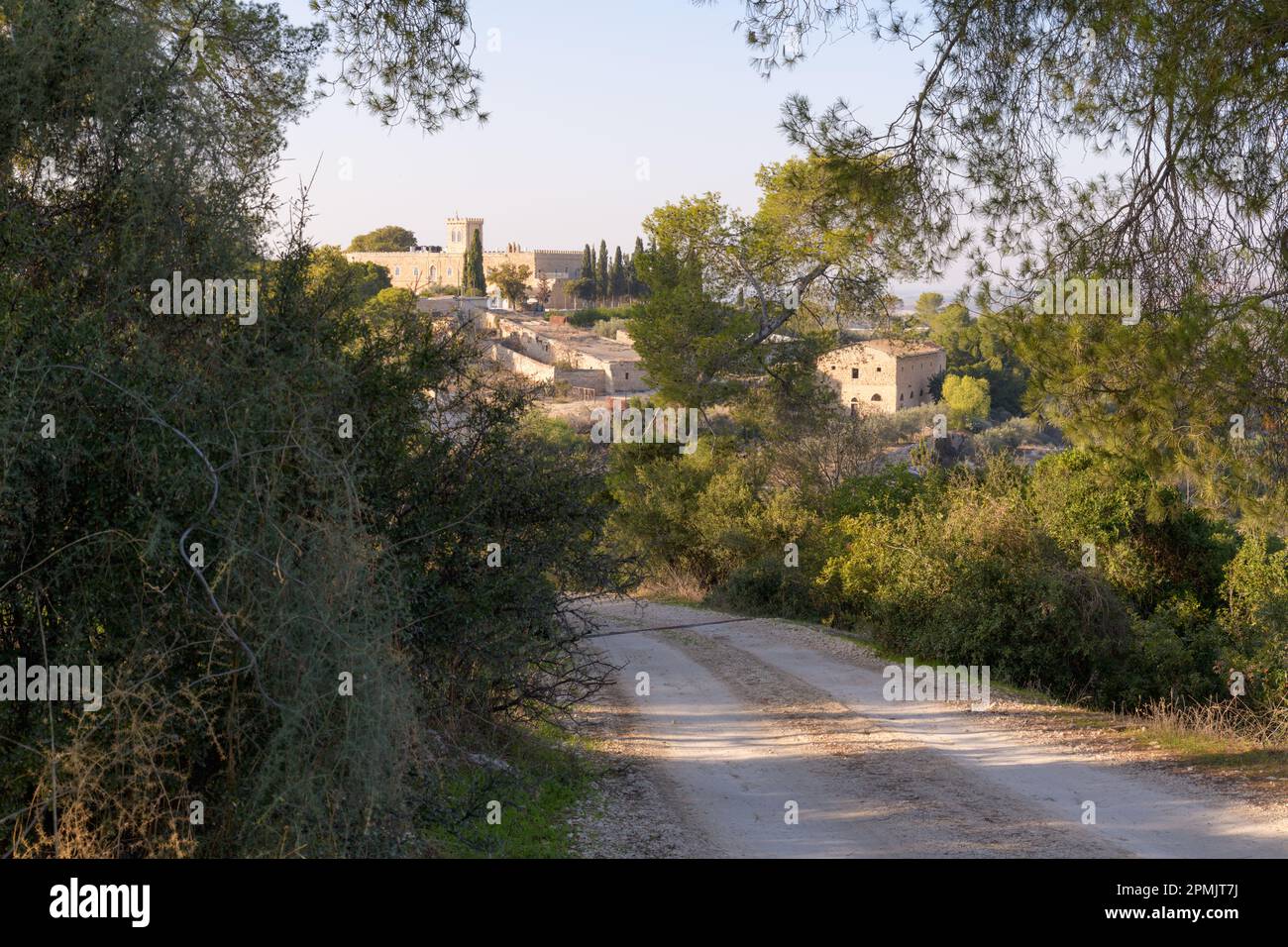 Beit Jimal (oder Beit Jamal) katholischen Kloster in der Nähe von Beit Shemesh, Israel Stockfoto