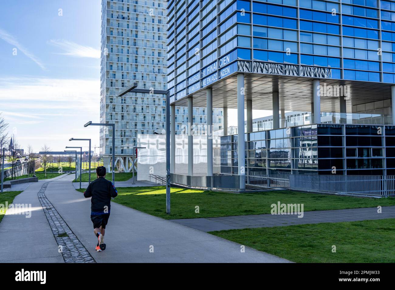 Gebäude des Finanzministeriums, Bundesfinanzdienst für den öffentlichen Dienst, Zweigstelle in Antwerpen, Flandern, Belgien, Stockfoto