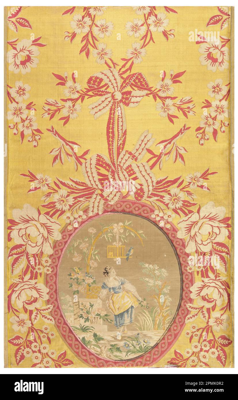 Textil (Frankreich); Seide; Kette x Schuss: 284 x 56 cm (9 Fuß 3 13/16 in. X 22 1/16 Zoll); Bequest von Elinor Merrell; 1995-50-335 Stockfoto