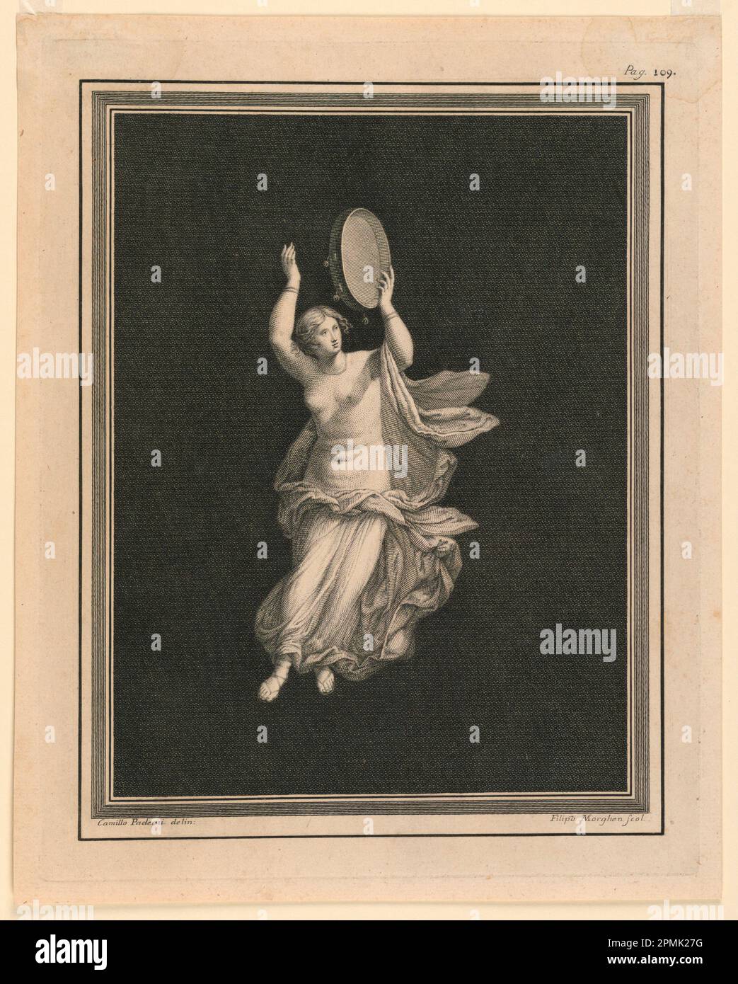 Print, A Bacchante; Italien; Gravur auf Papier; 31,5 x 24,8 cm (12 3/8 x 9 3/4 Zoll); 1896-31-87 Stockfoto