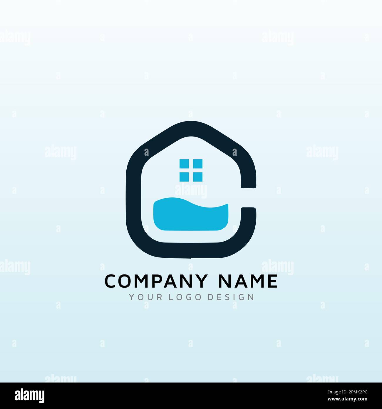 Creative Labs House Logo-Design Stock Vektor