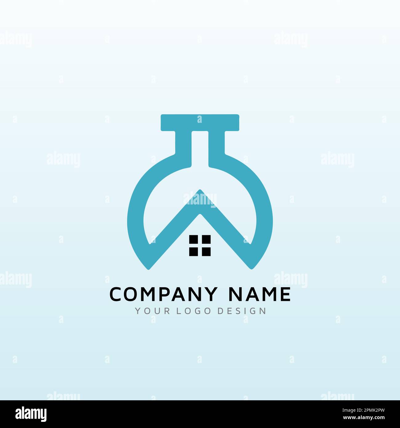 Creative Labs House Logo-Design Stock Vektor