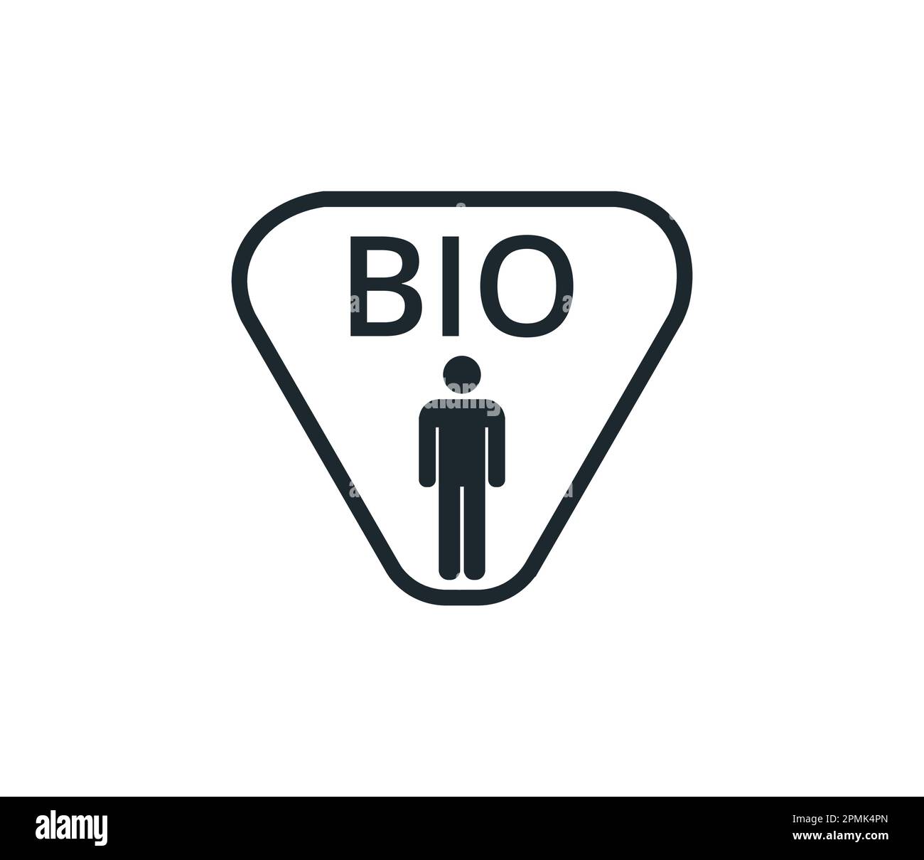 Symbol für biologisches Material menschlichen Ursprungs. Vektordarstellung. Stock Vektor